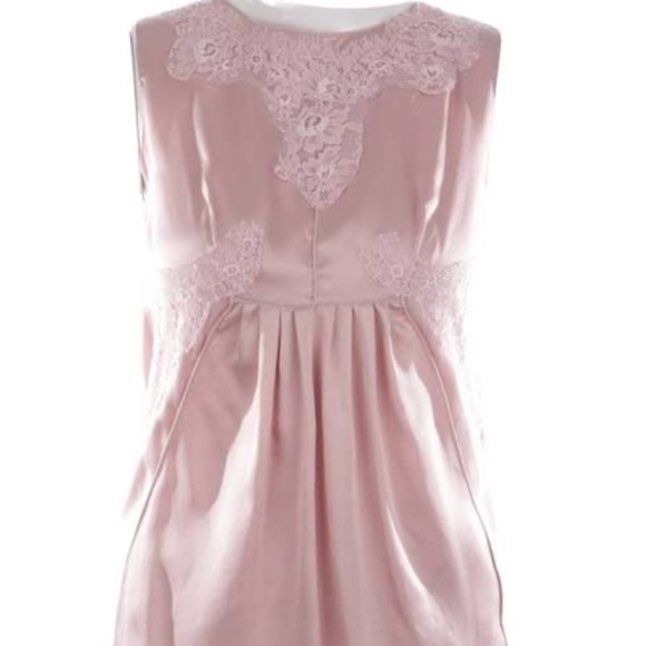 Dolce & Gabbana Tops - Dolce & Gabbana Pink Silk Top with Lace Accents